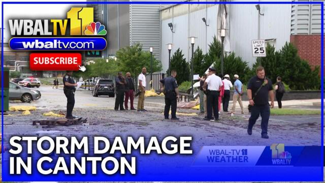 Storm damage in Baltimore City
