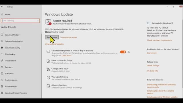 How to fix update KB5058379 failed to install in Windows 10 22H2