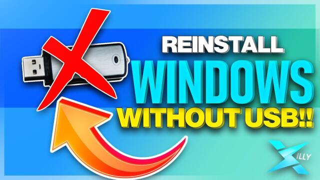 HOW TO REINSTALL WINDOWS (WITHOUT USB)