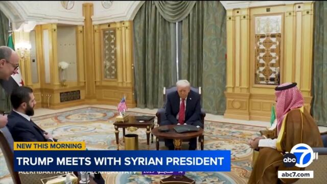 Trump meets with Syrian president, agrees to end sanctions