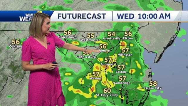 Impact Weather Wednesday with cooler temps and heavy showers