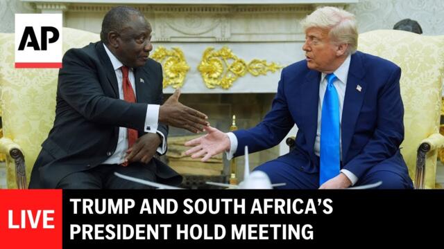 LIVE: Trump and South Africa President Cyril Ramaphosa hold meeting