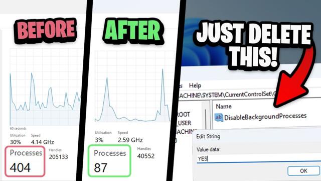 How To Lower Processes in Windows 11 (INCREASE PERFORMANCE & Lower Input Lag)