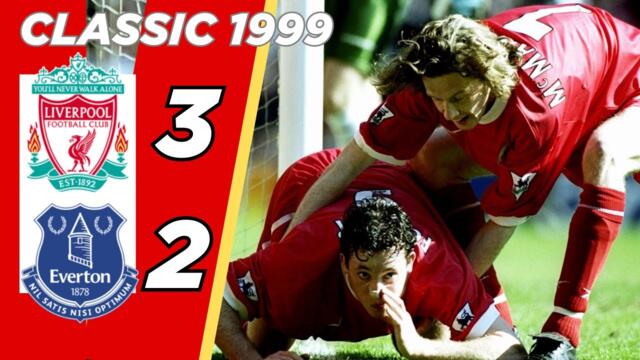 Liverpool vs Everton 3-2 1999 | Steven Gerrard's first appearance in a Merseyside derby