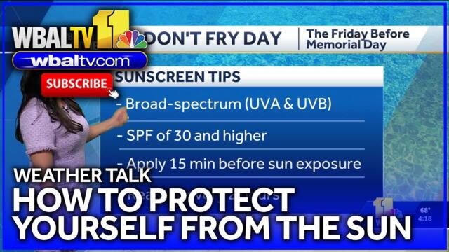 Weather Talk: How to protect yourself from the sun