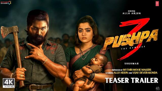 Pushpa 3: The Rampage - Trailer | Allu Arjun | Rashmika Mnadanna | Vijay Devarakonda | Sukumar