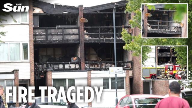 Mum and three of her children die in North London house fire as man arrested on suspicion of murder
