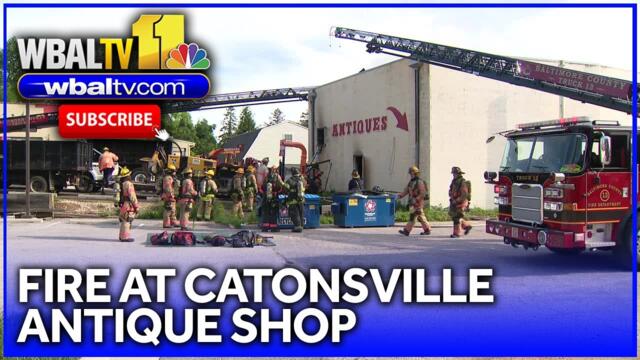 Partial collapse reported amid Catonsville antique store fire