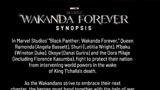 Scénario Black Panther Wanda forever