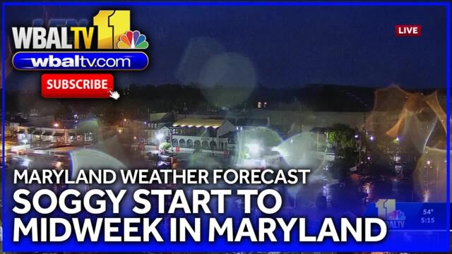 Soggy start to midweek in Maryland