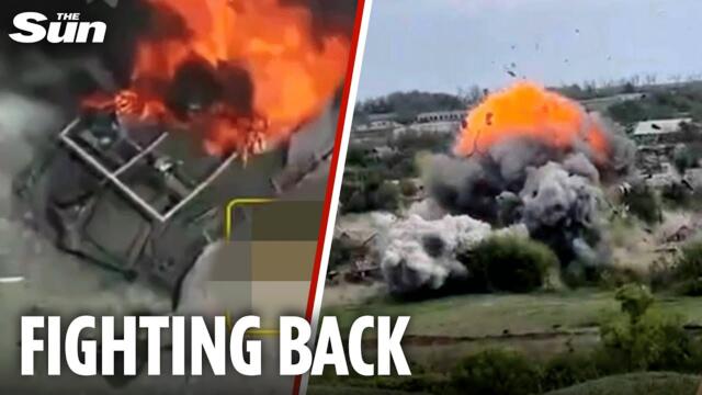 Ukrainian troops BLAST key Russian command posts as they repel enemy assaults