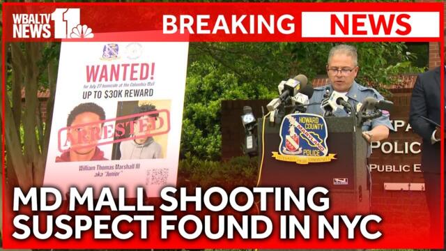 Raw: Maryland mall shooting suspect arrested in NYC