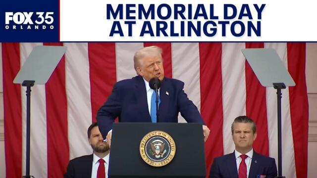 President Donald Trump Memorial Day Speech at Arlington Cemetery | Full