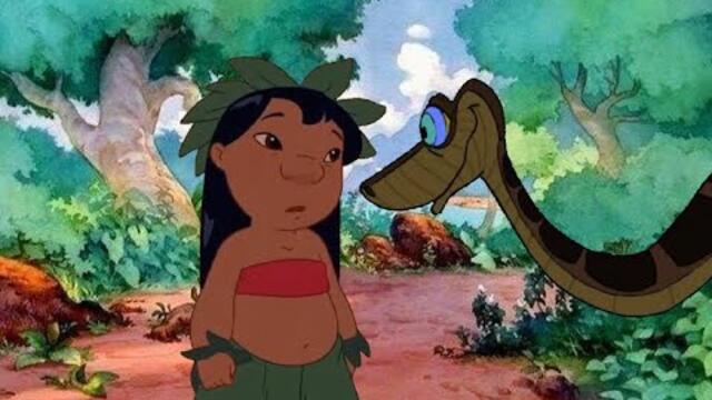 Lilo Pelekai And Kaa Encounter