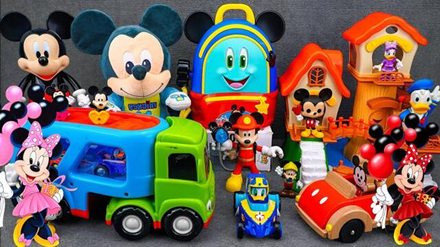 9 Satisfying With unboxing Mickey Mouse Fun House Backpack Play Set | Review ASMR Toys