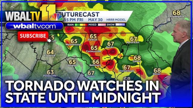 Maryland weather forecast: Tornado watches across state until midnight