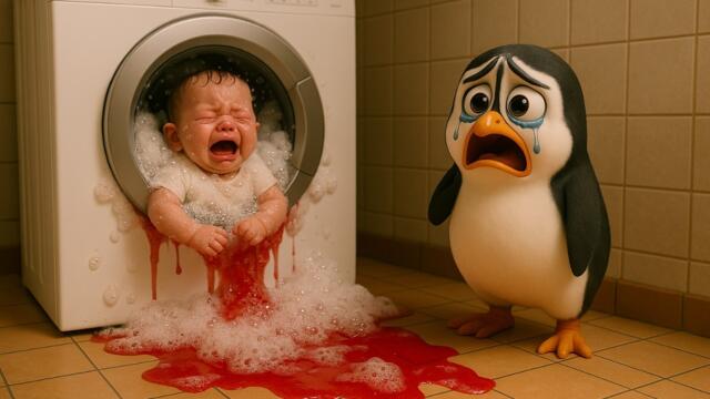 Little Penguin Rescues helpless baby Trapped in Washing Machine #story #rescue #animalrescue
