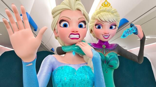 Elsa Frozen - Fight In a Plane Animation!