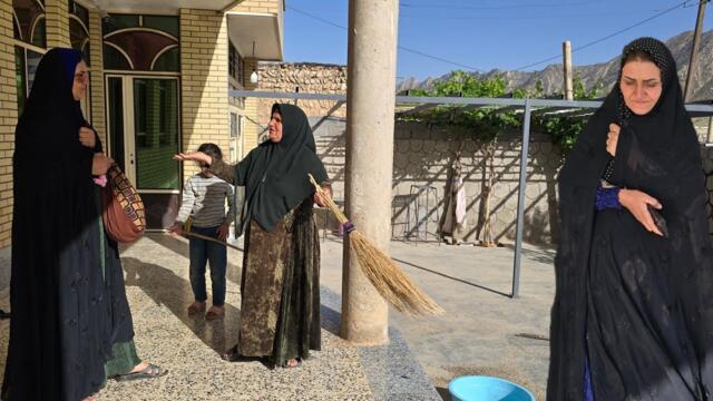 Parvin returned to the shopkeeper's house, very angry, and fought with Mrs. Sugli.