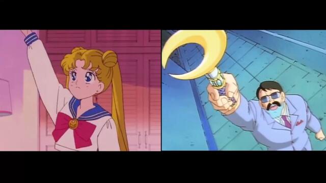 セーラームーン変身　月光刑事変身　比較