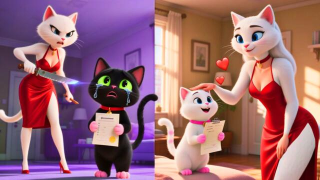 😢💔 Mother Cat’s Unfair Love Towards Her Kittens 😭 Scolded Kitten #ai #catvideos #aistory