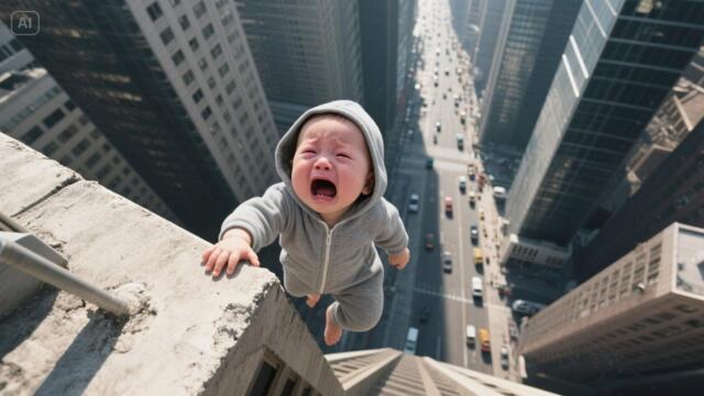 Child's Cry Unheard in the City 👶🏻😰 #ai #animation #cartoon #animals #AnimalRescue​​ #cute