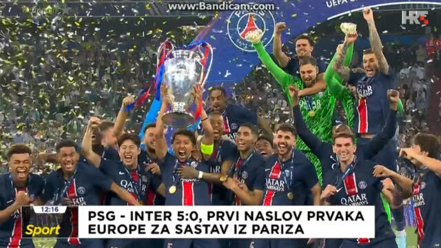 PSG - INTER 5:0, PRVI NASLOV PRVAKA EUROPE ZA STASTAV IZ PARIZA (31.5.2025.)