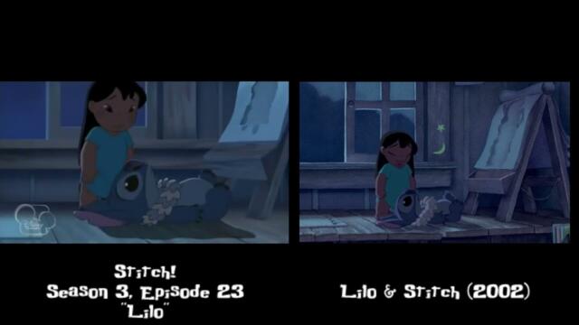 Stitch! (Anime Series) episode: "Lilo" Scene Comparison