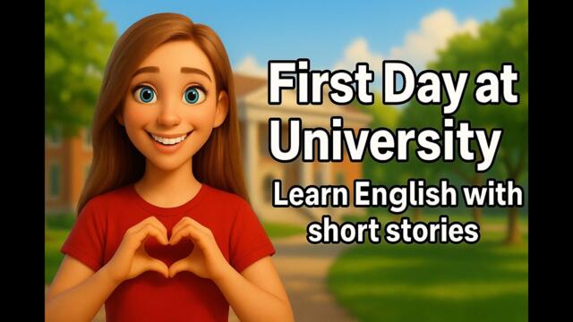 Simple English Story: Melisa’s First Day at College +Subtitles US/UA |  Коротка історія англійською