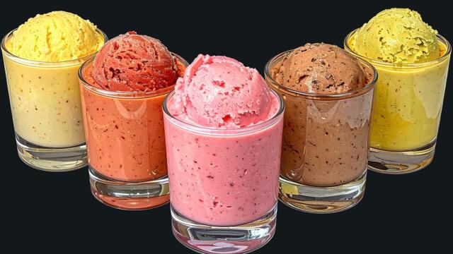 Eis ohne Zucker! Keine Sahne, Keine Milch! Nur 2 Zutaten! In 1 Minute!