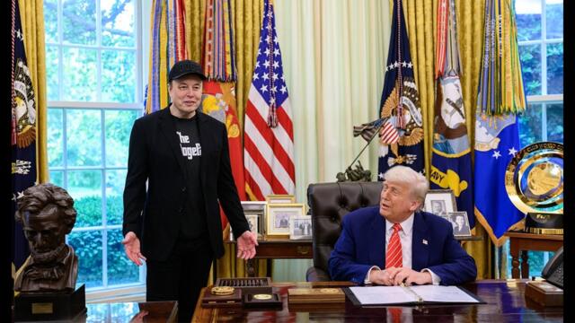 President Trump Participates in a Press Conference with Elon Musk