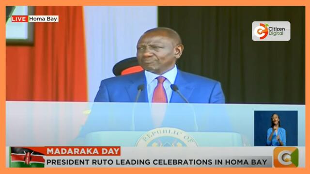 President Ruto's speech during 62nd Madaraka Day celebrations at Raila Odinga Stadium in Homa Bay