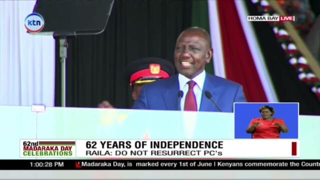 President Ruto's full speech at the 62nd Madaraka Day Celebration in Homa Bay