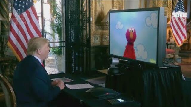 Elmo Briefs The President