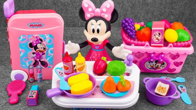 Mickey ASMR🐭 Satisfying with Unboxing Minnie Mouse Kitchen Basket Playset | Review Toys ASMR