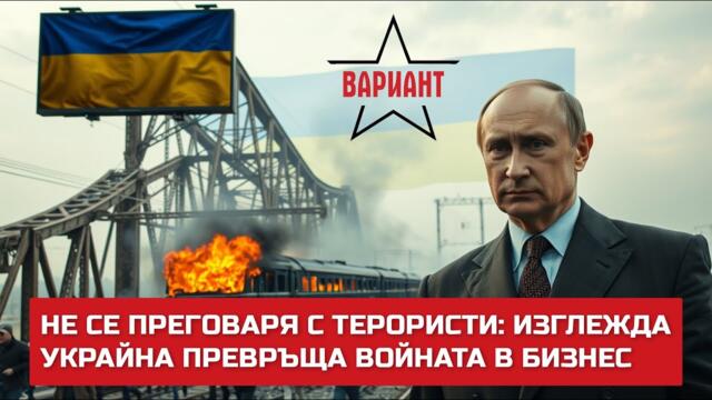 НЕ СЕ ПРЕГОВАРЯ С ТЕРОРИСТИ: ИЗГЛЕЖДА УКРАЙНА ПРЕВРЪЩА ВОЙНАТА В БИЗНЕС,  Вариант #535