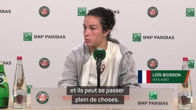 Boisson : « Je suis ultra déçue » - Tennis - Roland-Garros