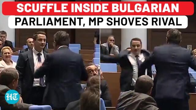 Chaos In Bulgarian Parliament Over Joining Eurozone, Revival Party MP Shoves Rival Amid Protest