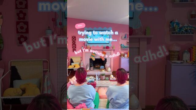 trying to watch a movie with me…👀🍿#autistic #adhd #audhd #subtitles #actuallyautistic