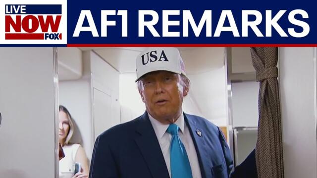 President Trump speaks to reporters on Air Force One | LiveNOW from FOX