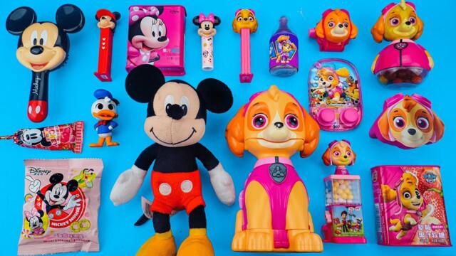 Mickey Mouse & Paw Patrol Candy Unboxing Review | Mixing Funny Candy Rainbow Candy with Sweets ASMR