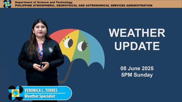 Public Weather Forecast issued at 5PM | June 8, 2025 - Sunday