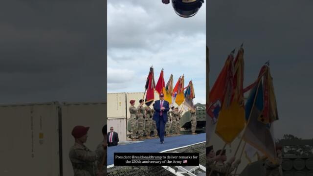 President Donald Trump  to deliver remarks for the 250th anniversary of the Army 🇺🇸#trump #maga