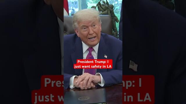 President Trump: I just want safety in LA #trump #news #protest