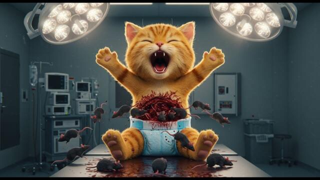 My Kitten Slept With Mouth Open... Then This Happened 🤢🐭#kitten #kitty #story #cats #cat #cute #ai