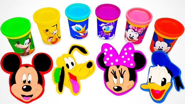 Create Mickey & Friends 🌈 Play Doh Colors Fun! 🎨  | Best Preschool Learning Video