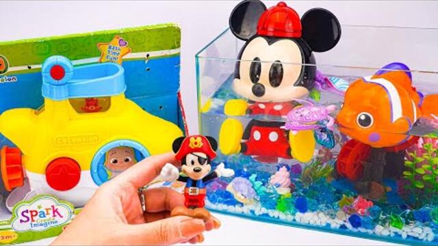 Satisfying with Unboxing Disney Mickey Mouse Aquarium Playset, Toys Collection Review | ASMR