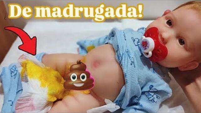 ROTINA DA MADRUGADA DO REBORN DE SILICONE SÓLIDO | DEU RUIM 💩🙊 | NATY REBORNS