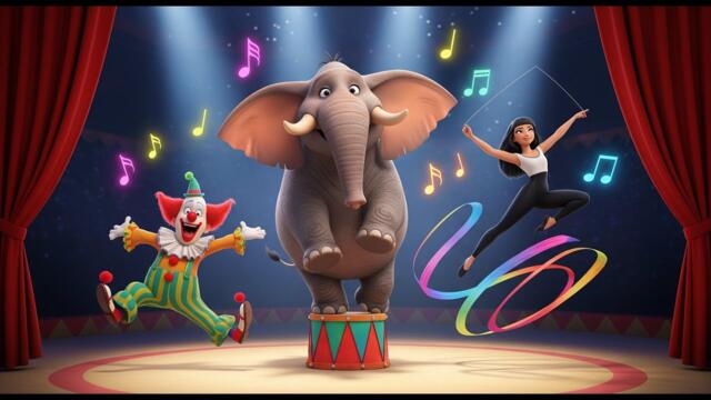 Песен за Цирка 🤡 Клоуни, Акробати и Фокуси | Забавни Детски Песни