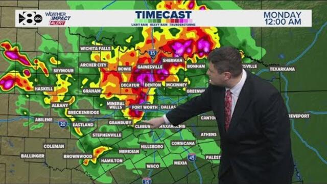 DFW Weather: Severe weather moving into North Texas late Sunday